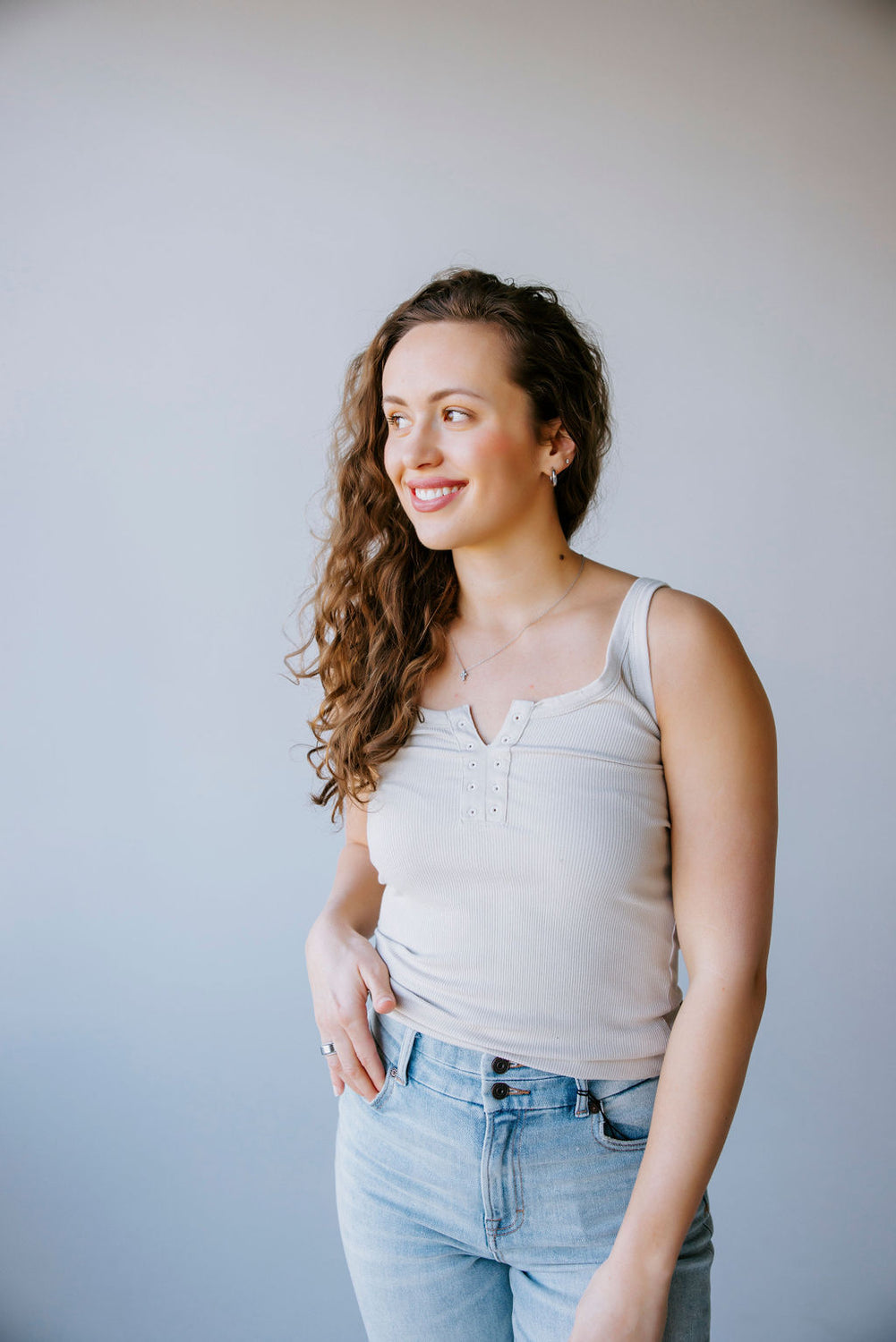 Tessa Eyelet Tank by Lily & Lottie
