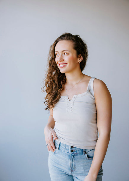 Tessa Eyelet Tank by Lily & Lottie
