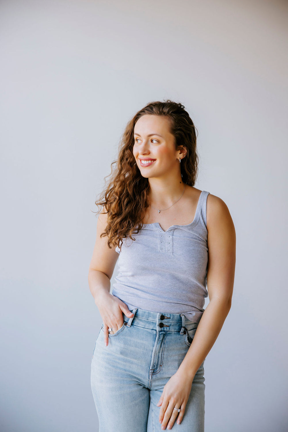 Tessa Eyelet Tank by Lily & Lottie