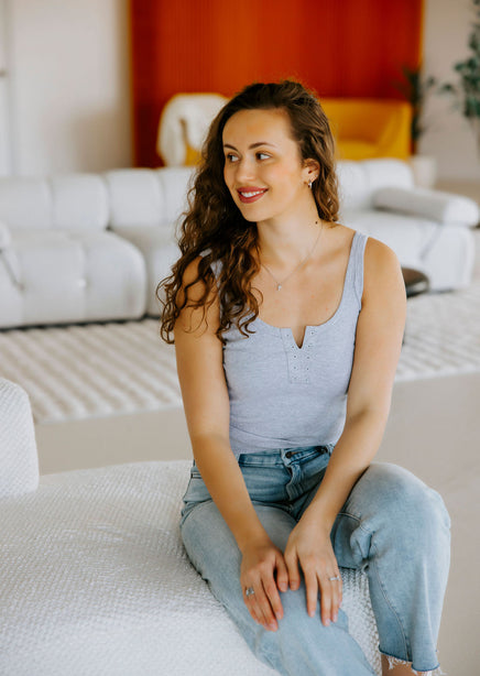 Tessa Eyelet Tank by Lily & Lottie
