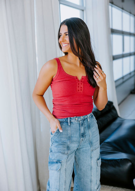 Tessa Eyelet Tank by Lily & Lottie