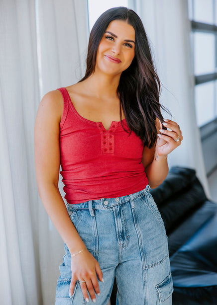 Tessa Eyelet Tank by Lily & Lottie