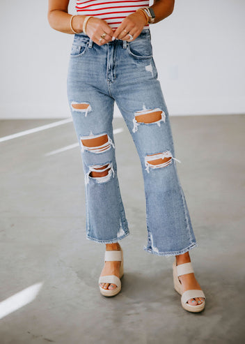 Sheldon Petra Crop Flare Jeans