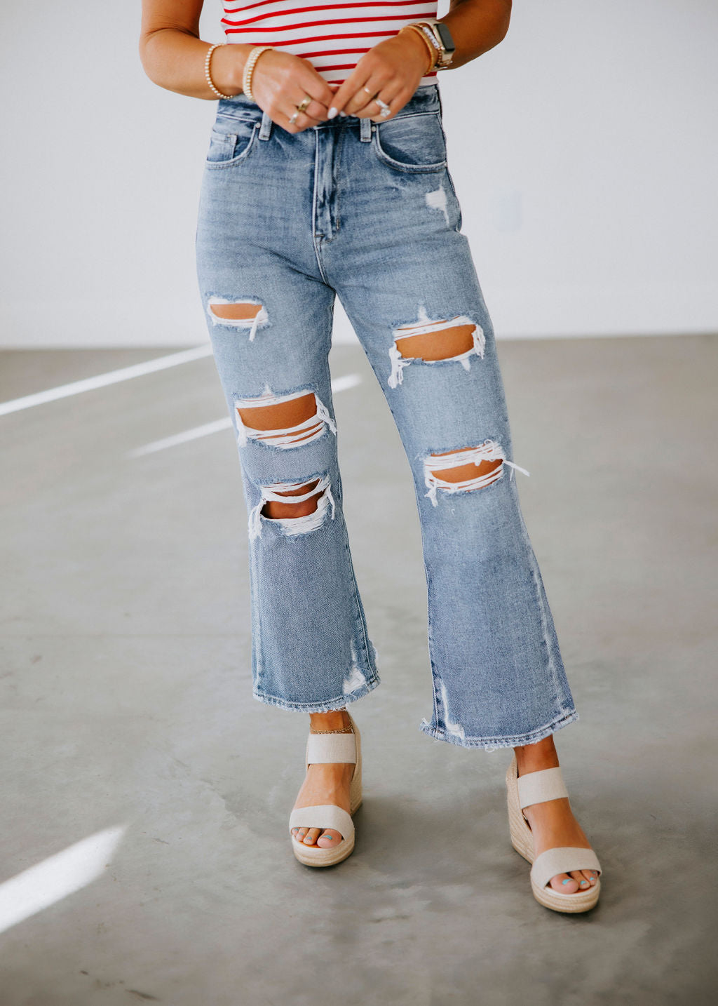 Sheldon Petra Crop Flare Jeans