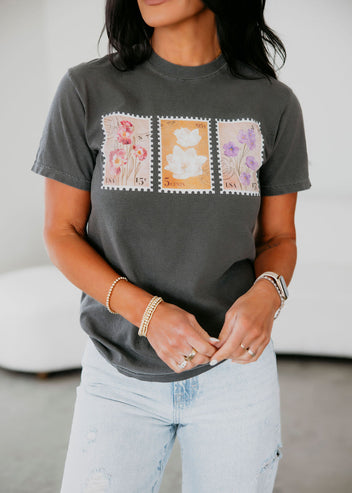 Floral Stamps Graphic Tee